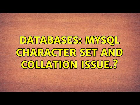 Databases: MySQL Character