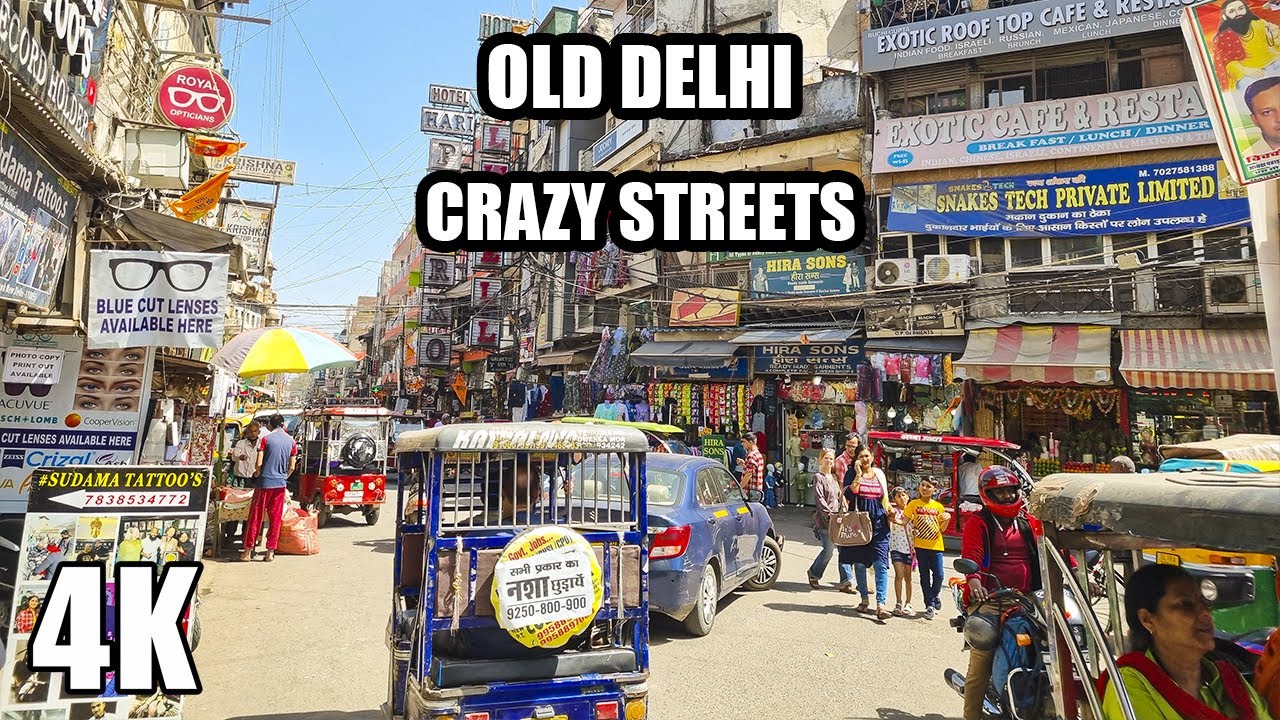 Old Delhi - Walking the Crazy Streets of Paharganj & Main Bazaar [4K 60fps]