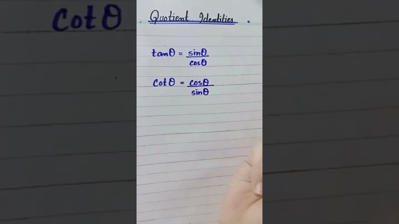 Quotient Identities | Maths | 