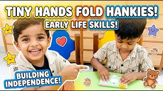Tiny Hands folds Hankies | Life skills by City International School
