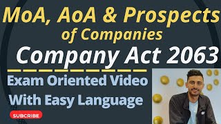 Memorandum of Association, Articles of Association &amp; Prospectus | Company Act Nepal 2063