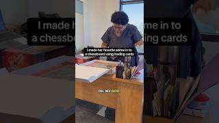 I Made Her Favorite Anime in to a Chessboard Using MTG cards #chess #atla #mtg #tcg #resinart