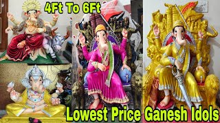 Dhoolpet 4Ft To 6Ft Lowest Price Ganesh Idols 2023😱😱 || Dhoolpet Sri Ganesh Art's || Vinay Kanna