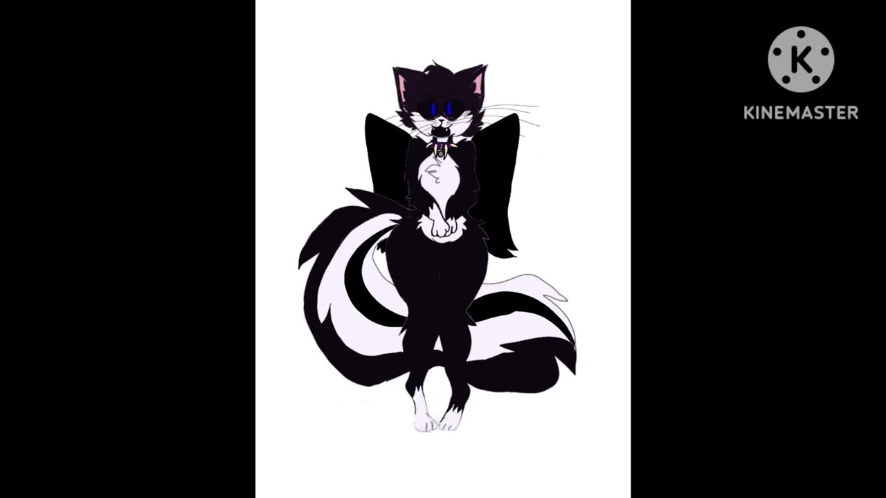 Scourge the bad black Cat (new style with body like a skunk)