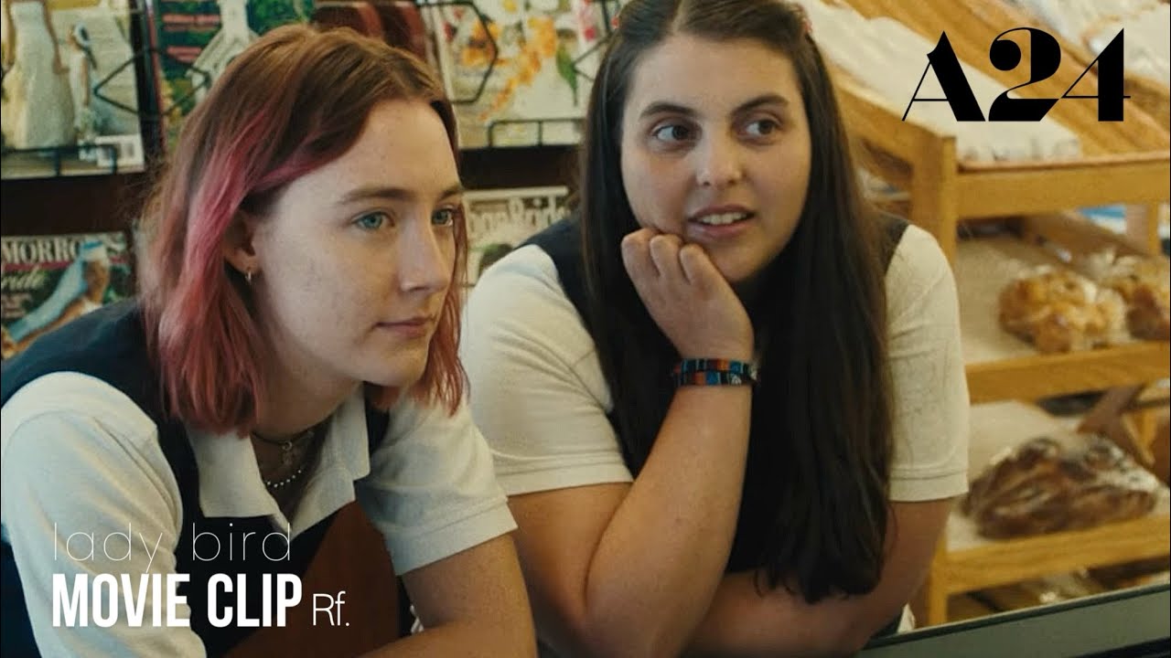 LADY BIRD (2017) ‘Miguel calls out Julie and Lady bird grocery’ clip