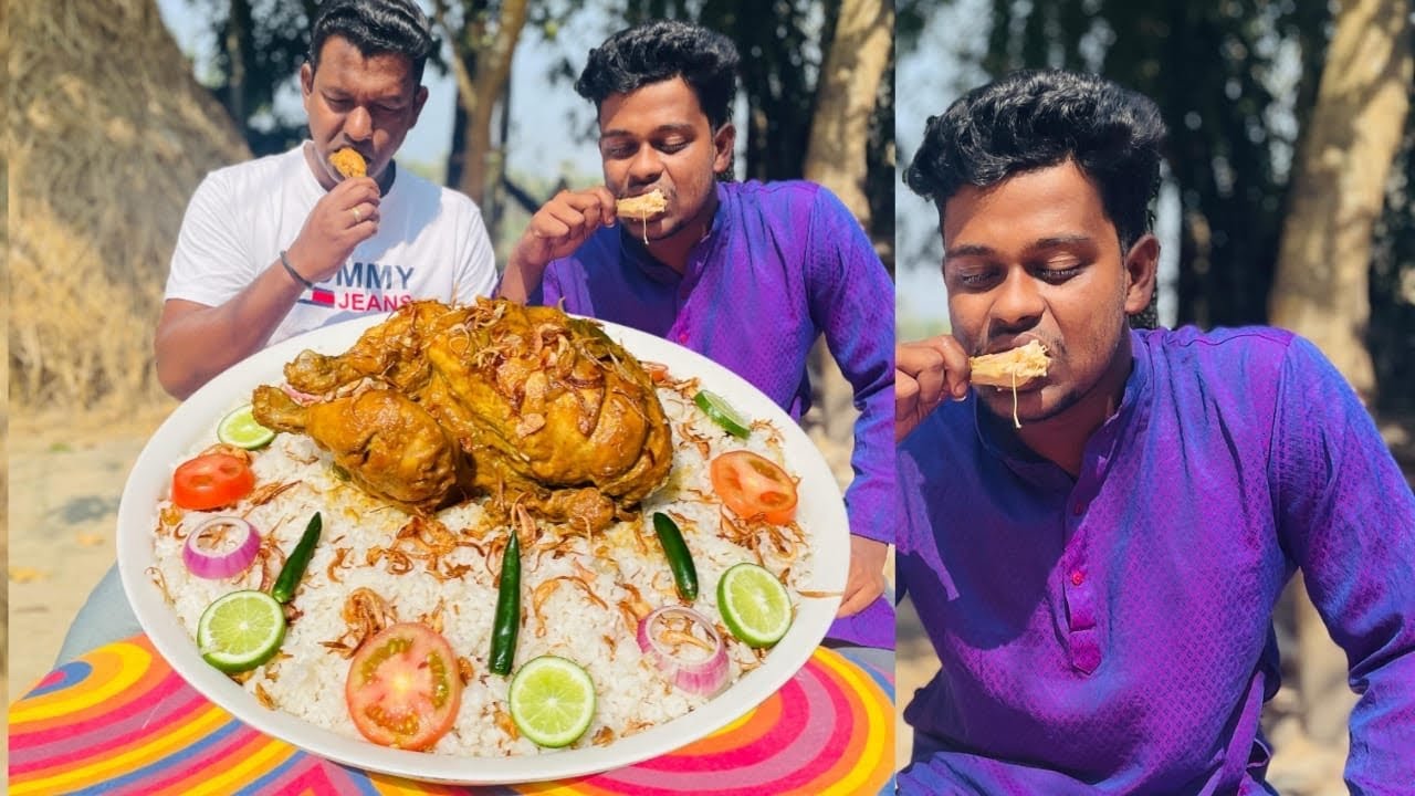 আস্ত মুরগির কোরমা লগে আছে ঝুরা জুরা পোলাও দুই ভাই কবজি ডুবাইয়া খাইলাম 