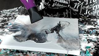 DIY Wall Art Using a Blow Dryer - Acrylic Dutch Paint Pour Technique