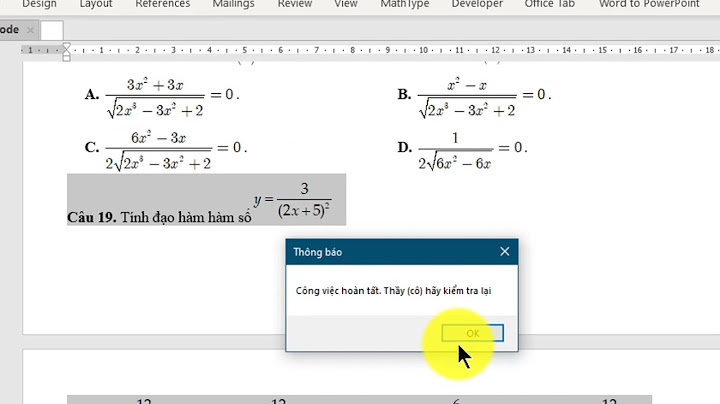 Sửa lỗi lệch công thức so với chữ trong word năm 2024