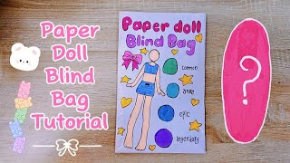 Diy Paper Doll Blind Bag Tutorialeasy Paper Craft