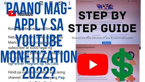 Paano Mag-apply sa Youtube Monetization 2022 | Tutorial