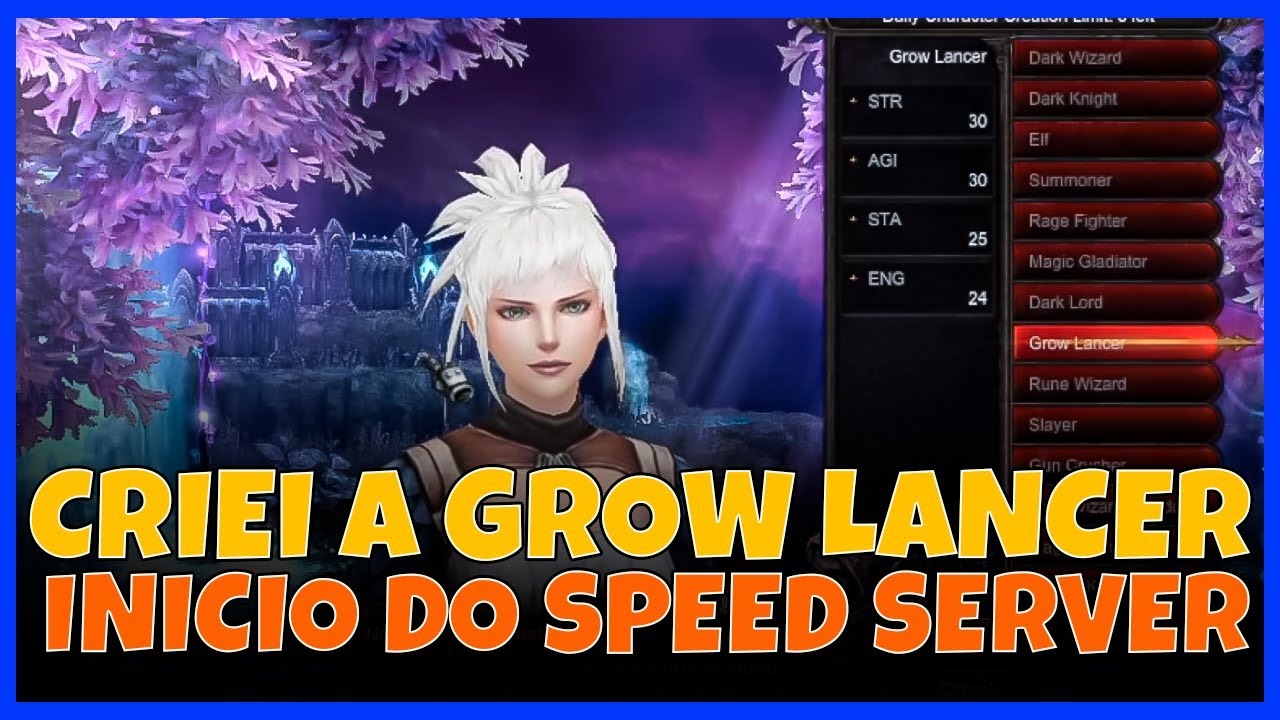 INICIO DE UP DA GROW LANCER NO SPEED SERVER - CHAR TA TUDO ISSO MESMO? BORA VER!