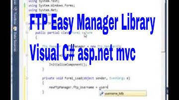 FTP Easy Manager Library Tutorial Visual C# asp.net mvc