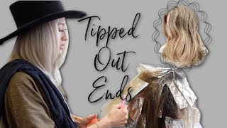 TIPPED OUT ENDS Tutorial // Wholy Hair