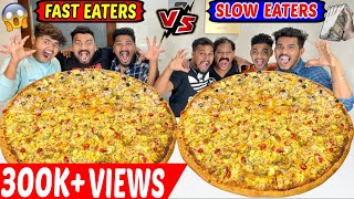 FAST EATERS Vs SLOW EATERS PIZZA CHALLENGE | 24 Inch Monster Pizza Eating Competition(Ep-461)