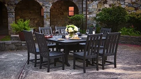 POLYWOOD® Vineyard 9-Piece Dining Set in Vintage Finish - PWS406-1-V