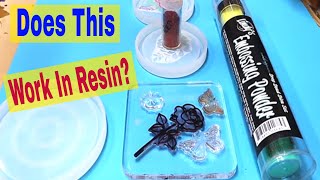 A Resin Experiment: Can you use Stamps and Embossing Powder in Resin?