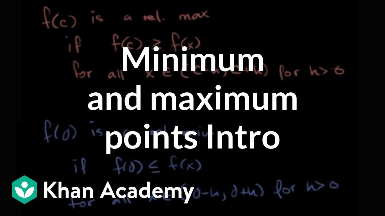 Introduction to minimum and maximum points | Functions | Algebra I | Khan Academy