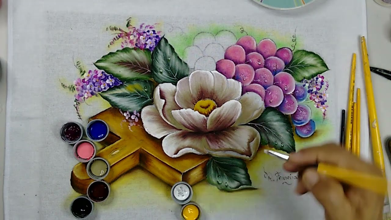 Roberto Ferreira - Vamos Aprender a Pintar a Flor Papoula, Uvas e Acabamentos