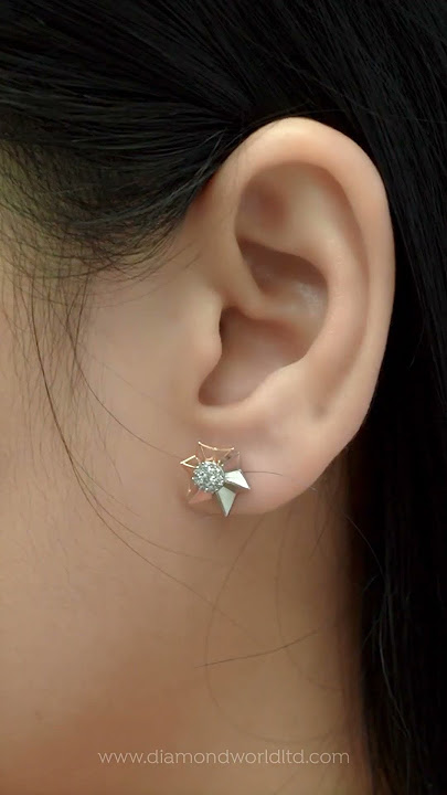 Diamond World new Platinum Earring for you!