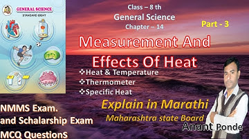 Class – 8 th  General Science  Chapter – 14 Measurement And  Effects  Of Heat   Part 3