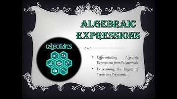 Difference between Algrebraic Expressions and Polynomials ; Degree of Polynomials l MATH Tutorials