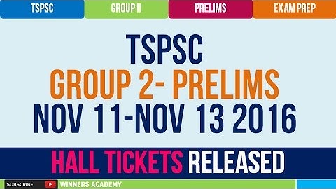 TSPSC GROUP 2 PRELIMS EXAM NOV 11, 2016 - DO
