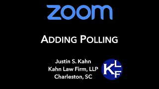 This quick video shows you how to add polling questions your zoom
meetings.