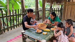 ชีวิตครอบครัว - Ninh ทำงานบนรั้วใกล้สระน้ำมากกว่าเก็บกระเพราไปตลาด/ชีวิตประจำวัน