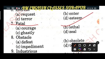 Synonyms Exercise 3 from excellent book Class 12 solved by Ramesh Sir
