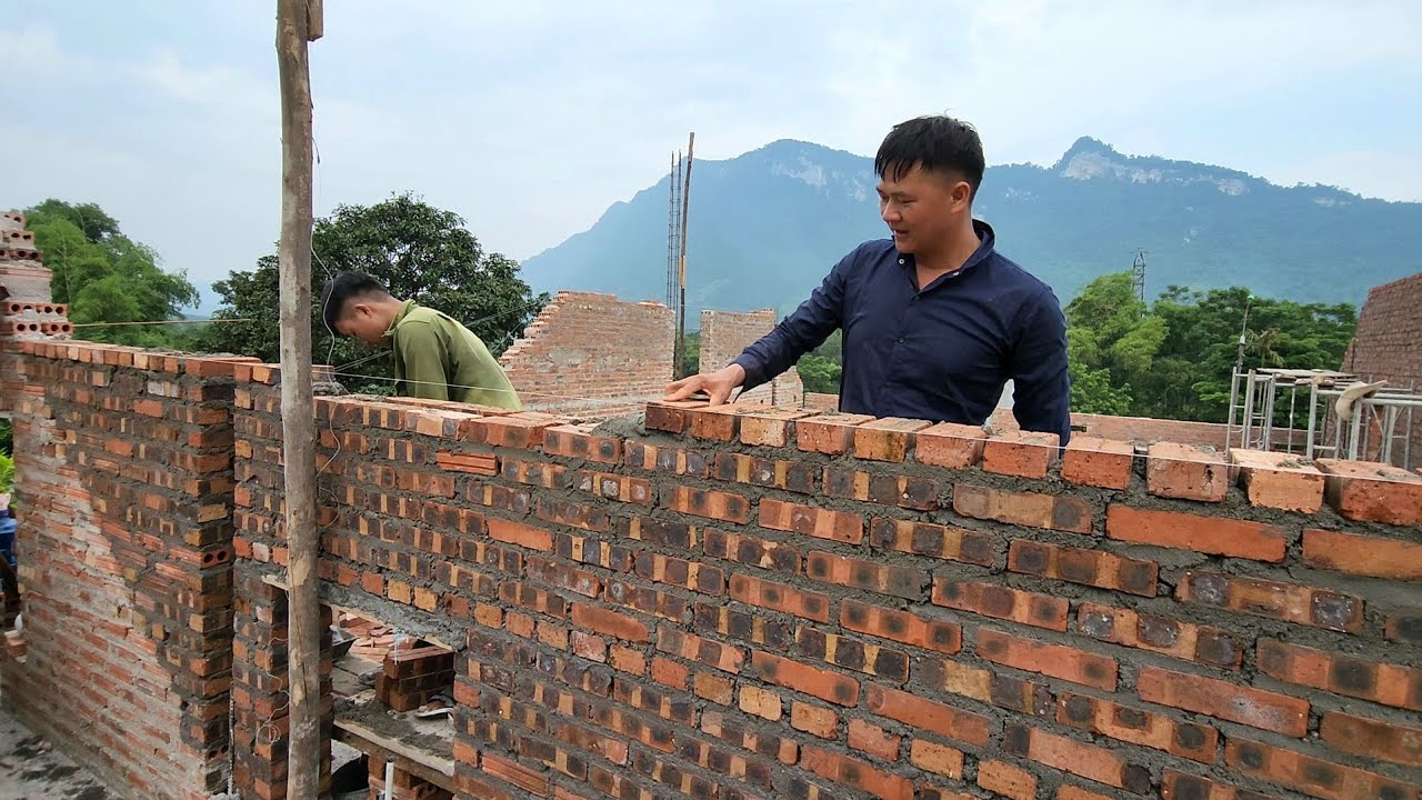 Building Roof Recovery Wall A-shaped- Using Sand Brick And Cement ...
