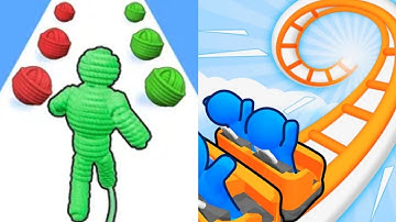 Rope Man Run vs Runner Coaster - Satisfying ASMR Gameplay All Update Levels