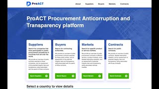 ProACT (Procurement Anticorruption and Transparency) Platform tutorial