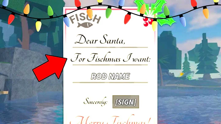 How to WISH for ROD in FISCH! FischMas Event Letter to Santa