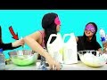 Bella cheated blindfolded slime challenge