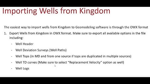 How to Import Well Data From Kingdom Project