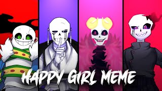 ||Undertale AU Collab|| Happy girl meme