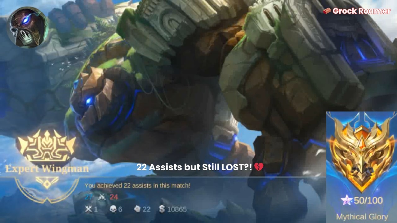 🧱 Grock Roamer : 22 Assists but Still LOST?! 💔 (ft. Belerick ) | MLBB S37 Mythical Glory Gameplay 86