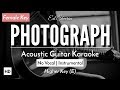 [KARAOKE] Photograph - Ed Sheeran [Acoustic Guitar + Lyric]