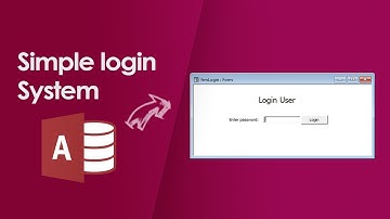 How to make custom login system in MS Access? | Simple login system in Access