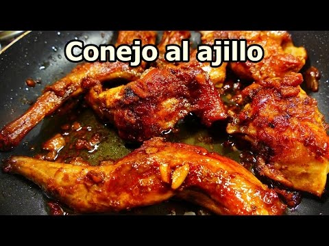 CONEJO AL AJILLO FRITO - recetas de cocina faciles rapidas y economicas de hacer en casa