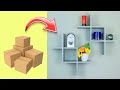 Lets make easy cardboard shelf with waste cardboard boxes