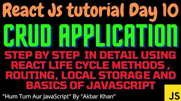 React js tutorial (Day 10) : CRUD application step by step in detail ( React js project: Todo list )