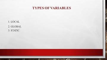 CS3353 Unit 1 video / VARIABLES