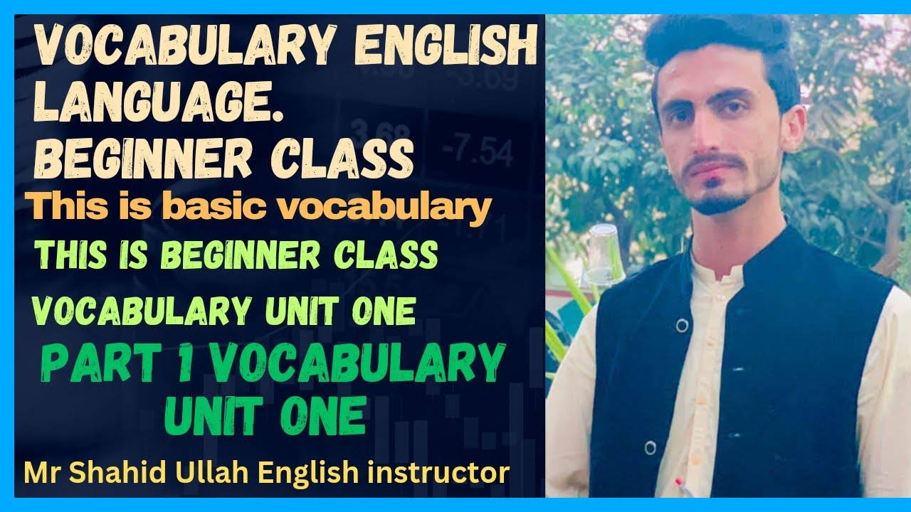 English vocabulary beginner class unit one//How to learn English