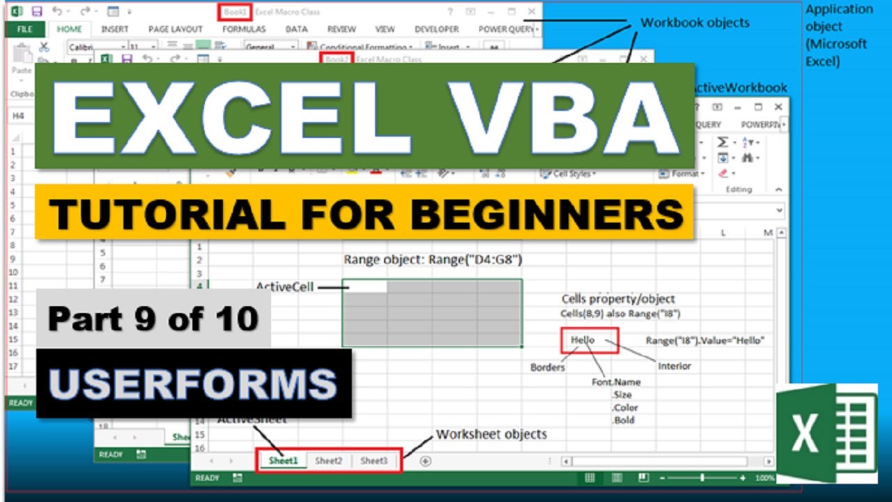 Excel VBA Tutorial For Beginners Part 9 10 Userforms YouTube