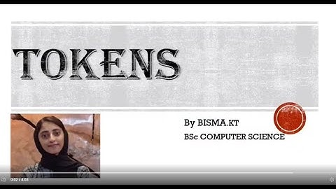 TOKENS IN C PROGRAM | PROBLEM SOLVING USING C | BISMA K T