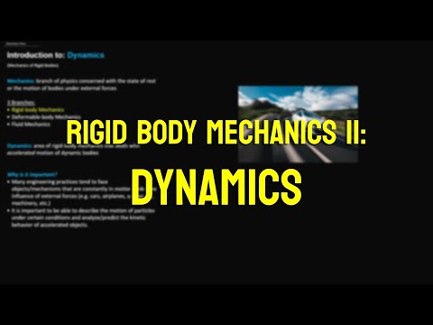 Rigid Body Mechanics: