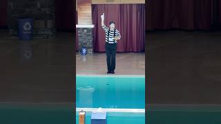 Funny Mime trolls audience at SeaWorld 😂 @JavierAliagaOfficial