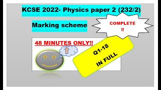 KCSE 2022 Physics paper 2 Marking scheme | Full marking scheme for KCSE 2022 Physics paper 2 screenshot 5