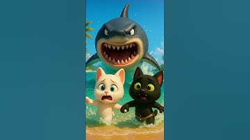 Mèo con dũng cảm cứu bạn khỏi cá mập khổng lồ #shorts #cat #ai #meow #meo